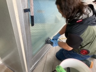 ガラス作業中４